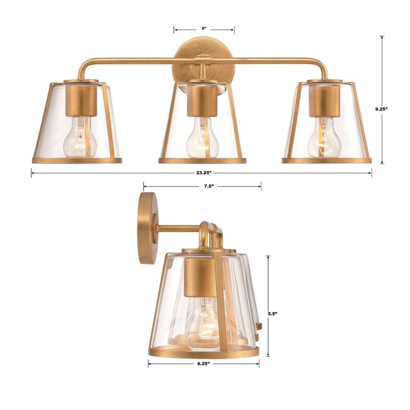 Crystorama Lighting Group FUL-913-CL Fulton 3 Light 23" Wide Vanity