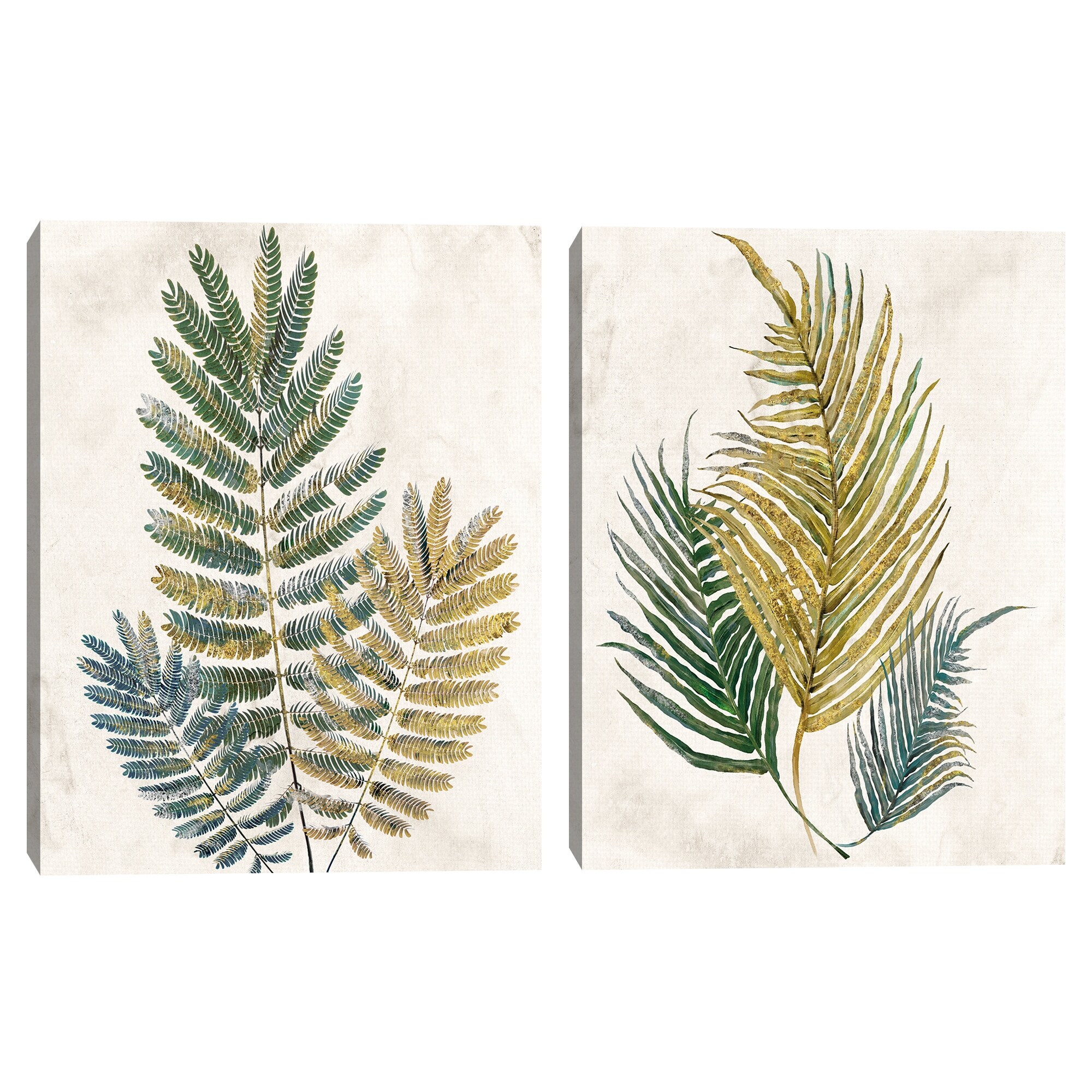 Opulent Ferns Iii Iv By Studio Arts Set Of 2 Canvas Art Prints On Sale Overstock 32622485