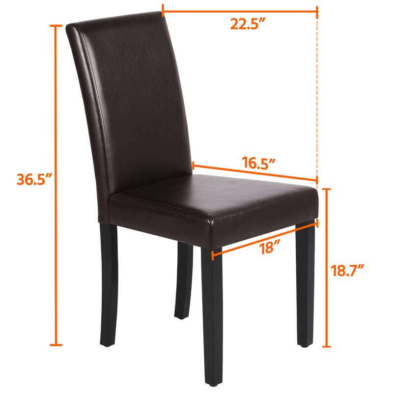 Yaheetech 4pcs Dining Room Chairs High Back for Home