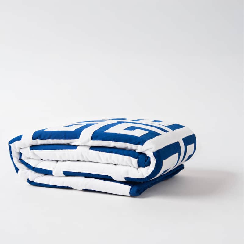 Rizzy Home Adair Greek Key Crib Quilt - 38" X 50"