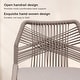 preview thumbnail 6 of 8, Rattan Height Bar Stools with Back and Cushions Set of 2
