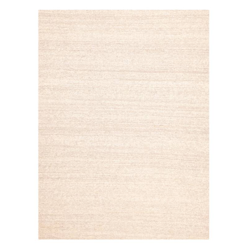 ECARPETGALLERY Braid weave Sienna Cream Wool Kilim - 7'8 x 9'11