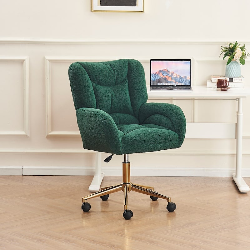 Modern Home Office Adjustable Swivel Task Desk Arm Chair with Wheels