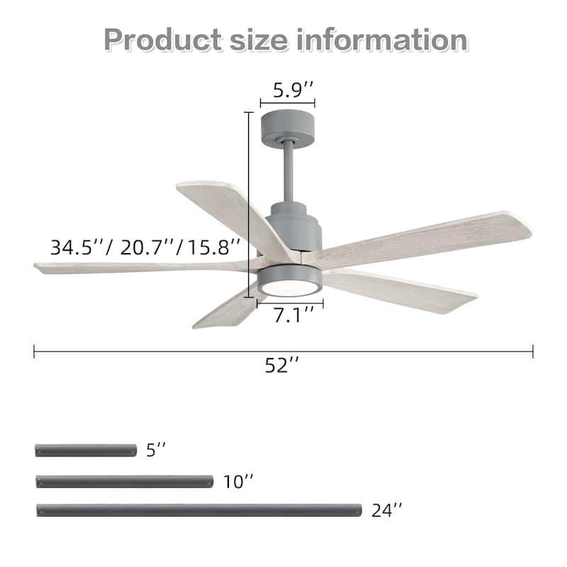 52 Inch Ceiling Fan with Light