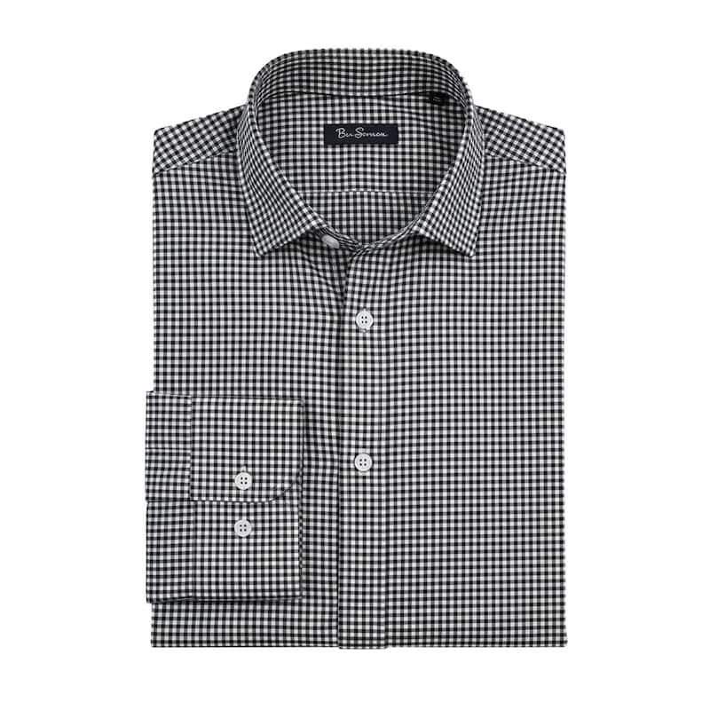 Ben Sherman Men's Check Wrinkle-Resistant Dress Shirt - Regular Fit