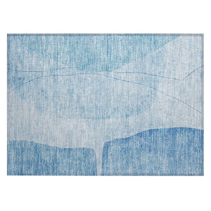 Machine Washable Indoor/ Outdoor Chantille Modern Abstract Rug