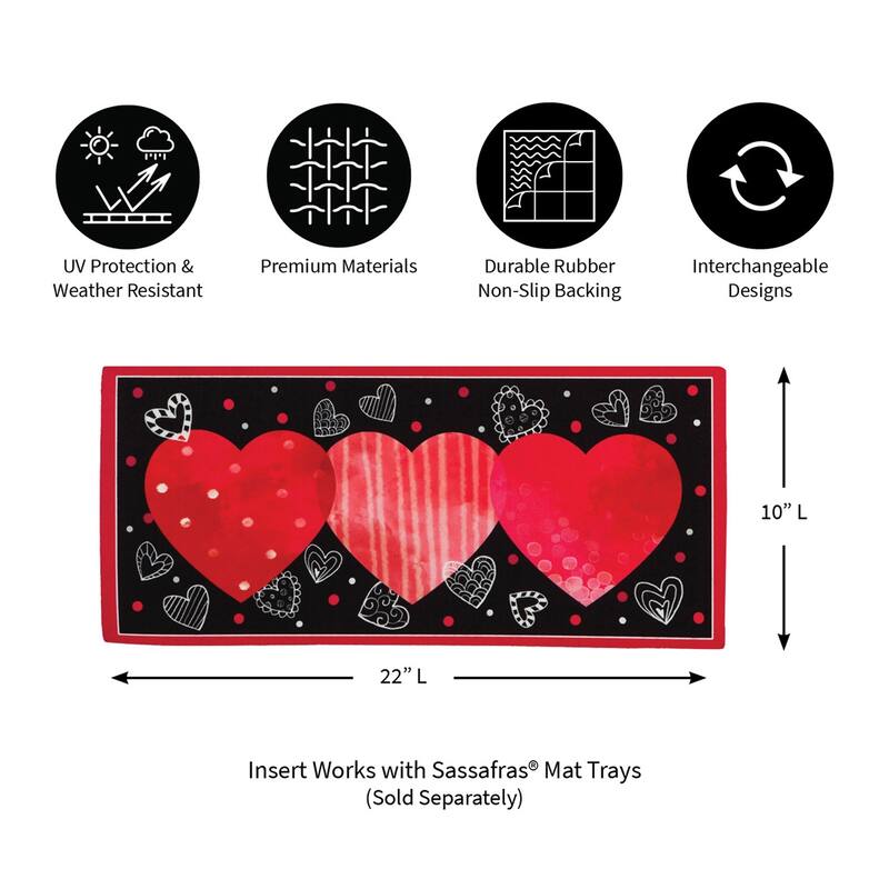 Valentine's Heart Trio Sassafras Switch Mat