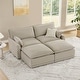 preview thumbnail 4 of 79, Modular Couch Oversized Sectional Sofa for Living Room Taupe-Bed