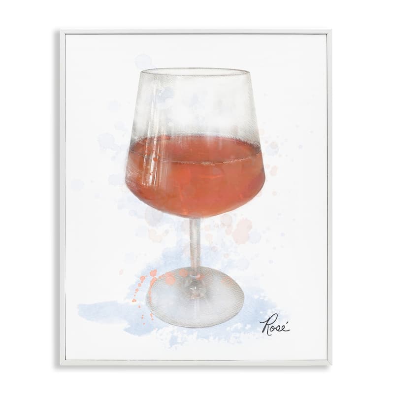 Stupell Modern Rosé in Glass Framed Giclee Art Design By Matthew Piotrowicz - 16 x 20 - White