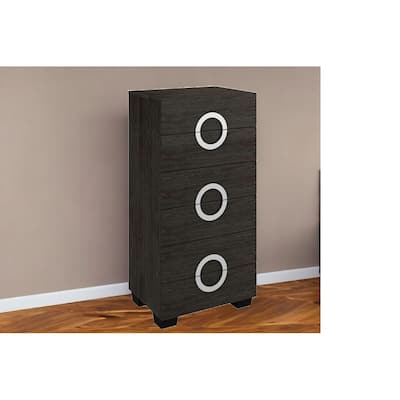 HomeRoots 48" Refined Grey High Gloss Chest