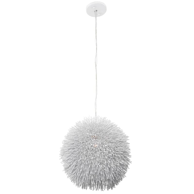 Varaluz White Urchin Pendant