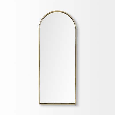 HomeRoots 70" Gold Arch Metal Framed Accent Mirror - 28