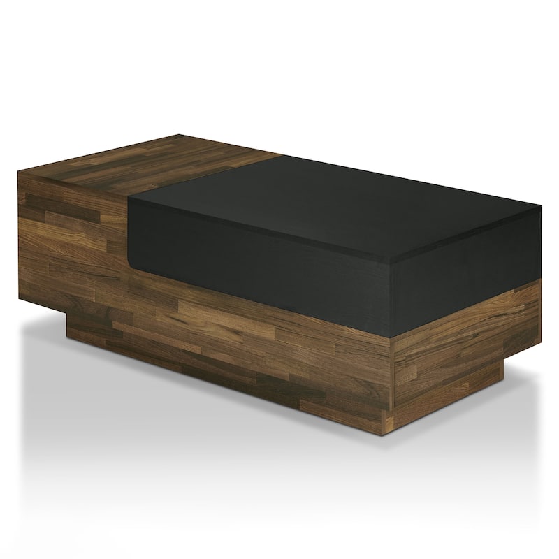 DH BASIC Transitional Brown 47-inch 1-shelf Coffee Table with Sliding Top by Denhour