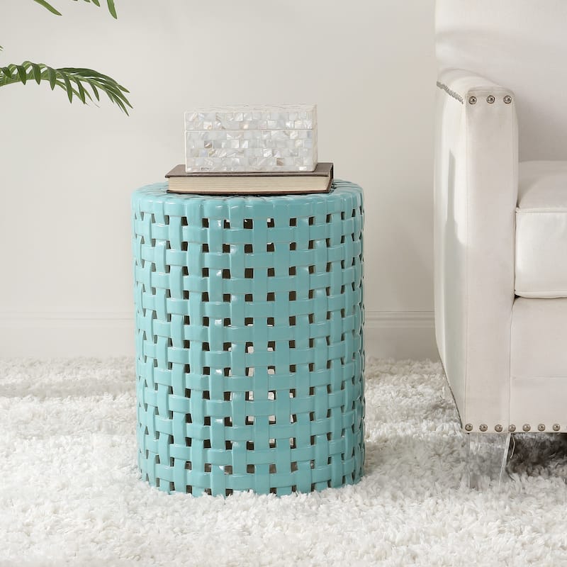 SAFAVIEH Vlera Ceramic Decorative Garden Stool (Fully Assembled)