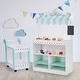 preview thumbnail 8 of 11, Teamson Kids Wooden Bakery Shop Playset with Bakery Stand and Cart, Pretend Baked Foods, Play Kitchen Toy for Toddlers and Kids