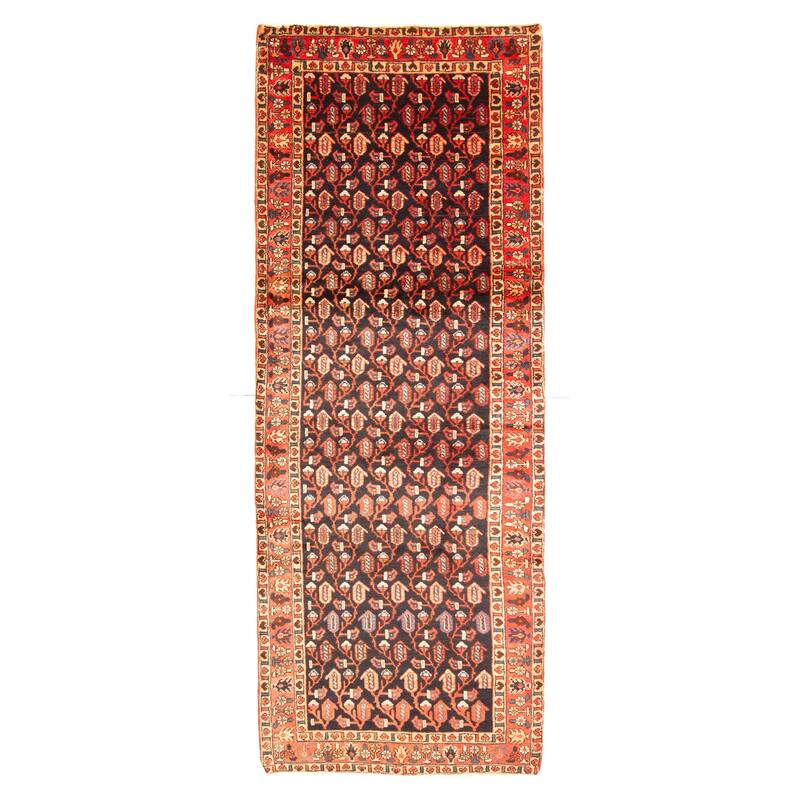 ECARPETGALLERY Hand-knotted Andelz Navy Wool Rug - 3'7 x 9'8