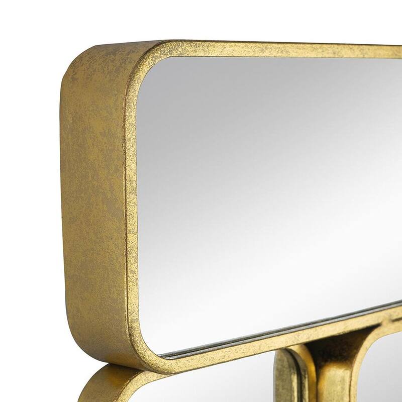 HomeRoots 32" Gold Iron Framed Accent Mirror - 24' X '32' X '2.4