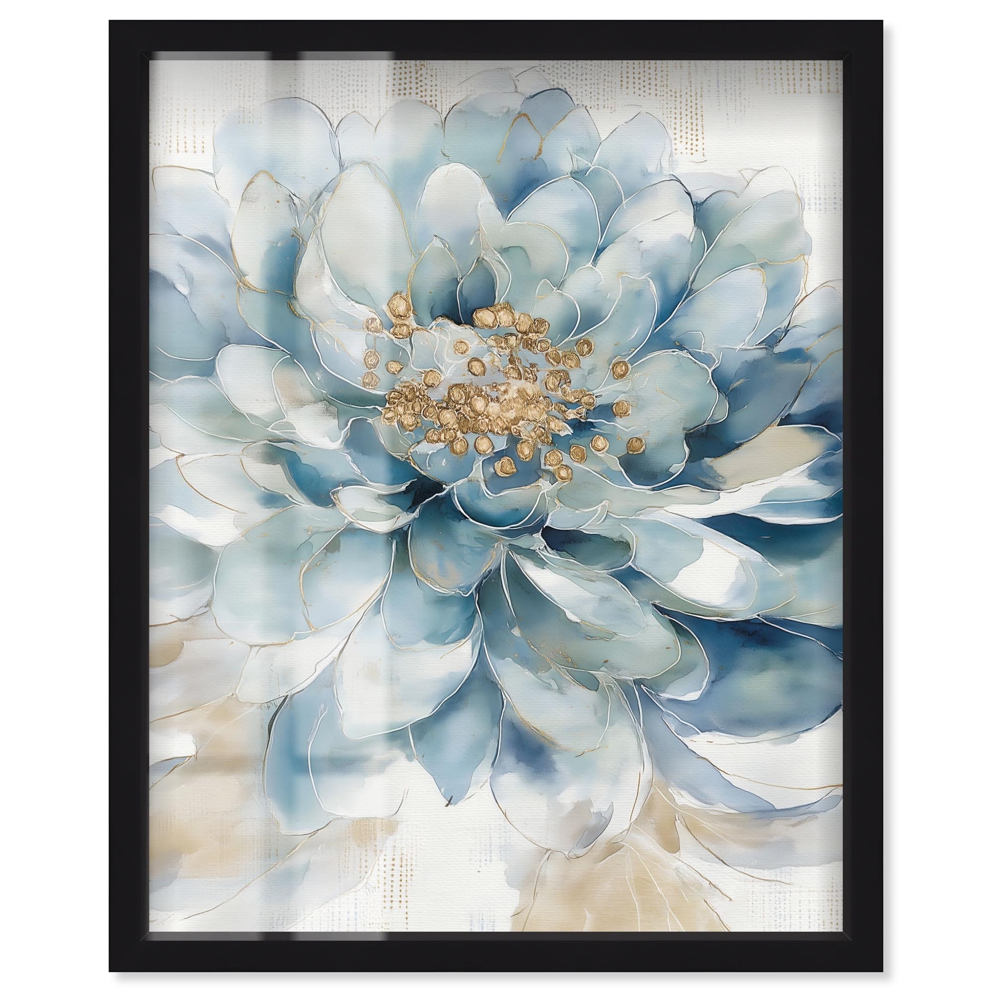 Glacier Florets II Floral Wall Art Shadowbox Print by Art Remedy