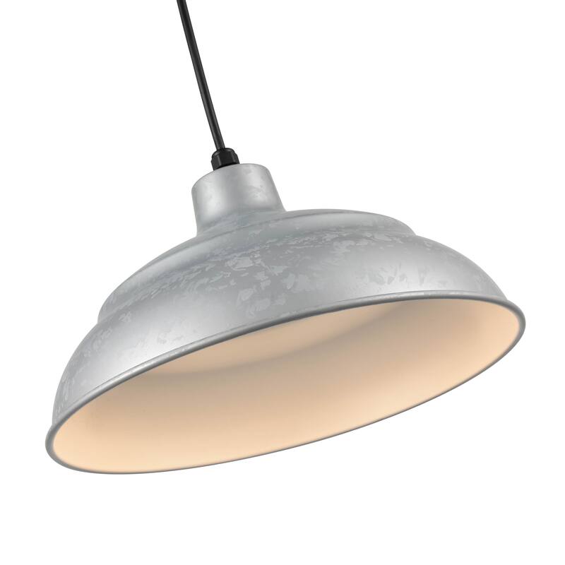 Millennium Lighting R Series 14" Metal Cord Hung Warehouse LED Indoor Outdoor Pendant Light