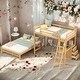 preview thumbnail 2 of 12, Modern Twin Over Full Bunk Bed With Built-in Desk And Three Drawers,Large Storage Space for Bedroom