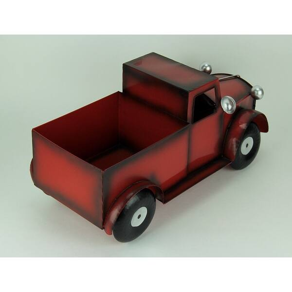Shop Red Metal Vintage Truck Indoor Outdoor Planter 10 25 X 22 5