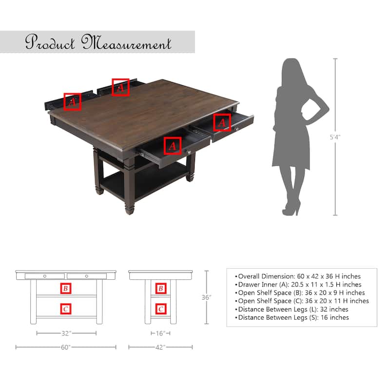 Vilalba Counter Height Dining Table
