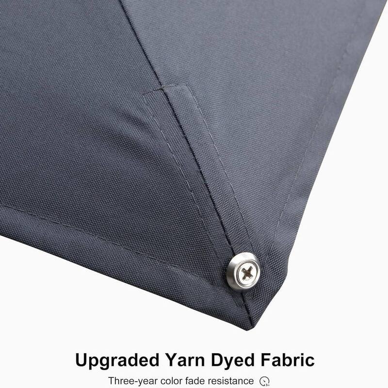 PURPLE LEAF Extra Large Premium Patio Cantilever Offset Umbrella with 360-degree Rotation