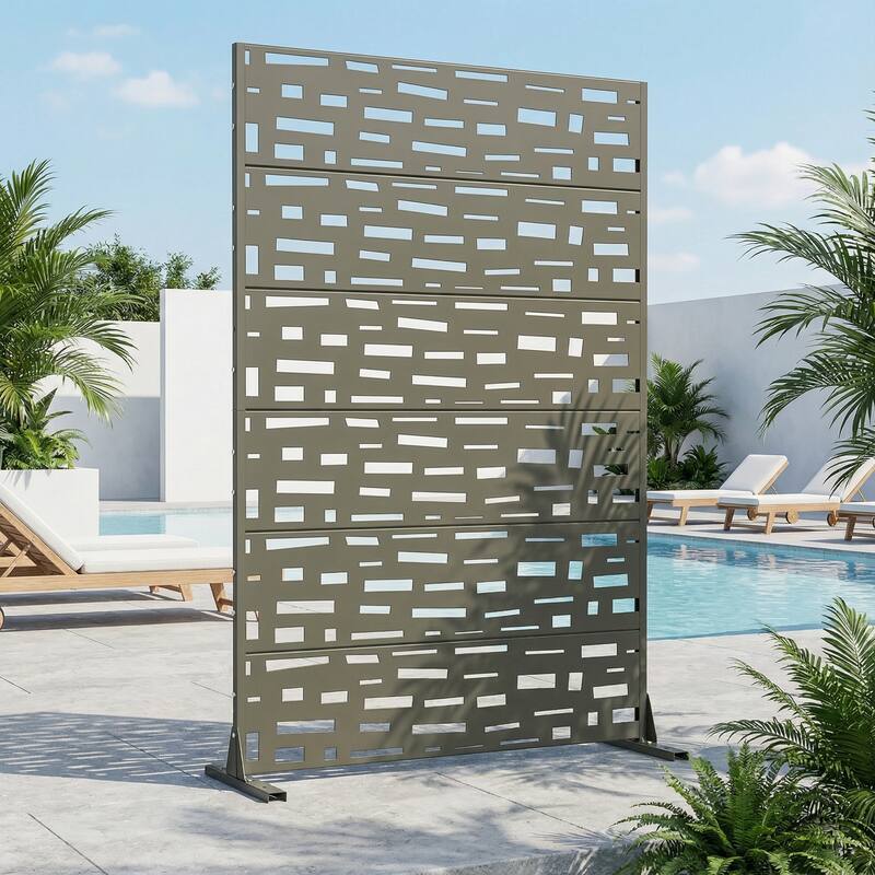 Outdoor Privacy Screen Metal Privacy Screen Panel Free Standing