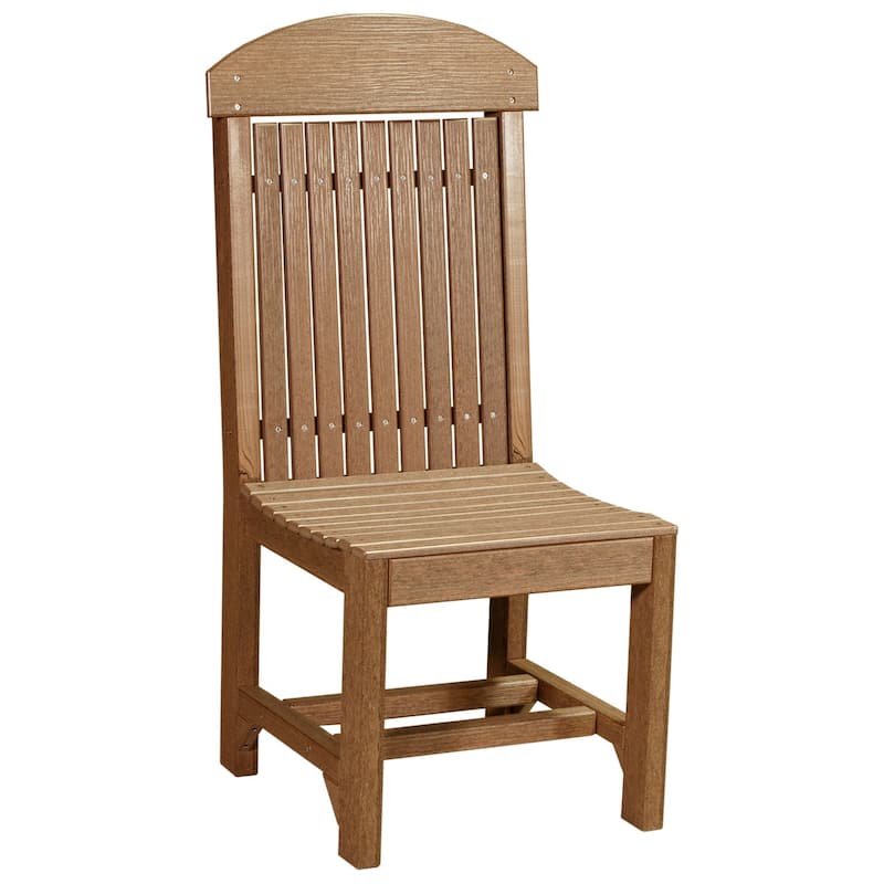 Set of 4 Poly Lumber Classic Dining Chairs - Side Chair - Antique Mahogany Woodgrain - Dining Height