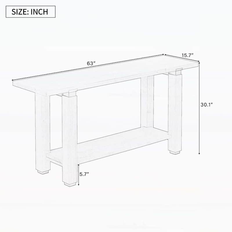 Stylish Modern Console Table with Metal Accents and Practical Built