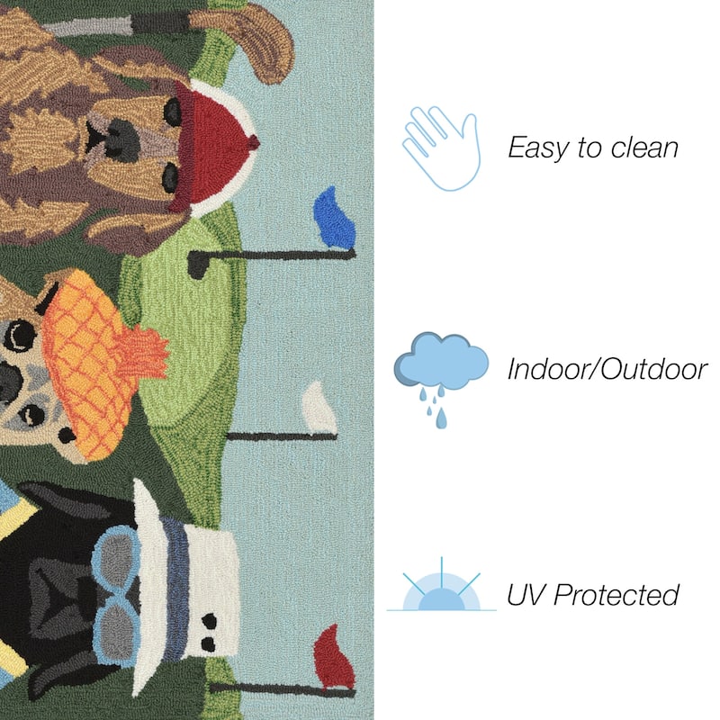 Liora Manne Frontporch Putts & Mutts Indoor/Outdoor Rug