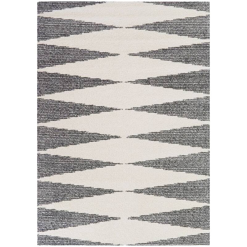 Lovell Transitional Striped Area Rug - 5'3" x 7' - Charcoal - Rectangle