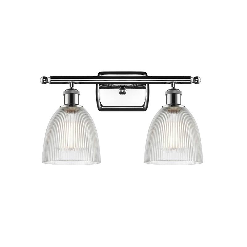 Innovations Lighting Castile 2 Light 16" Wide Bathroom Vanity Light - Polished Chrome / Clear
