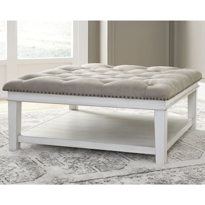 Kanwyn Upholstered Ottoman Cocktail Table - 40"W x 40"D x 18"H