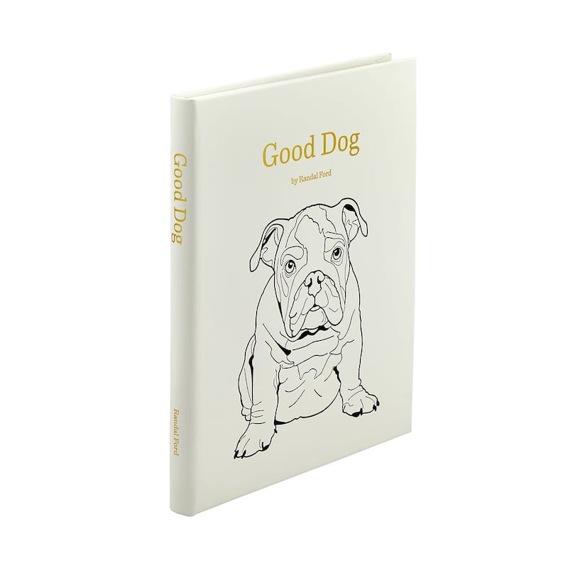 Graphic Image Good Dog Coffee Table Book, Leather, Ivory