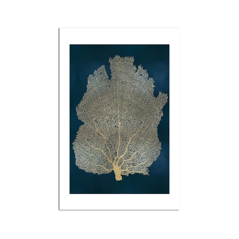 Sea Fan Gold on Teal I Fine Art by Melonie Miller - Multi