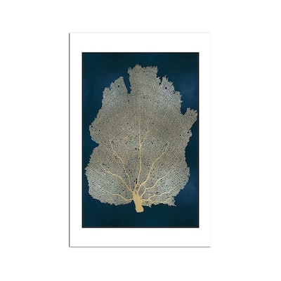 Sea Fan Gold on Teal I Fine Art by Melonie Miller - Multi