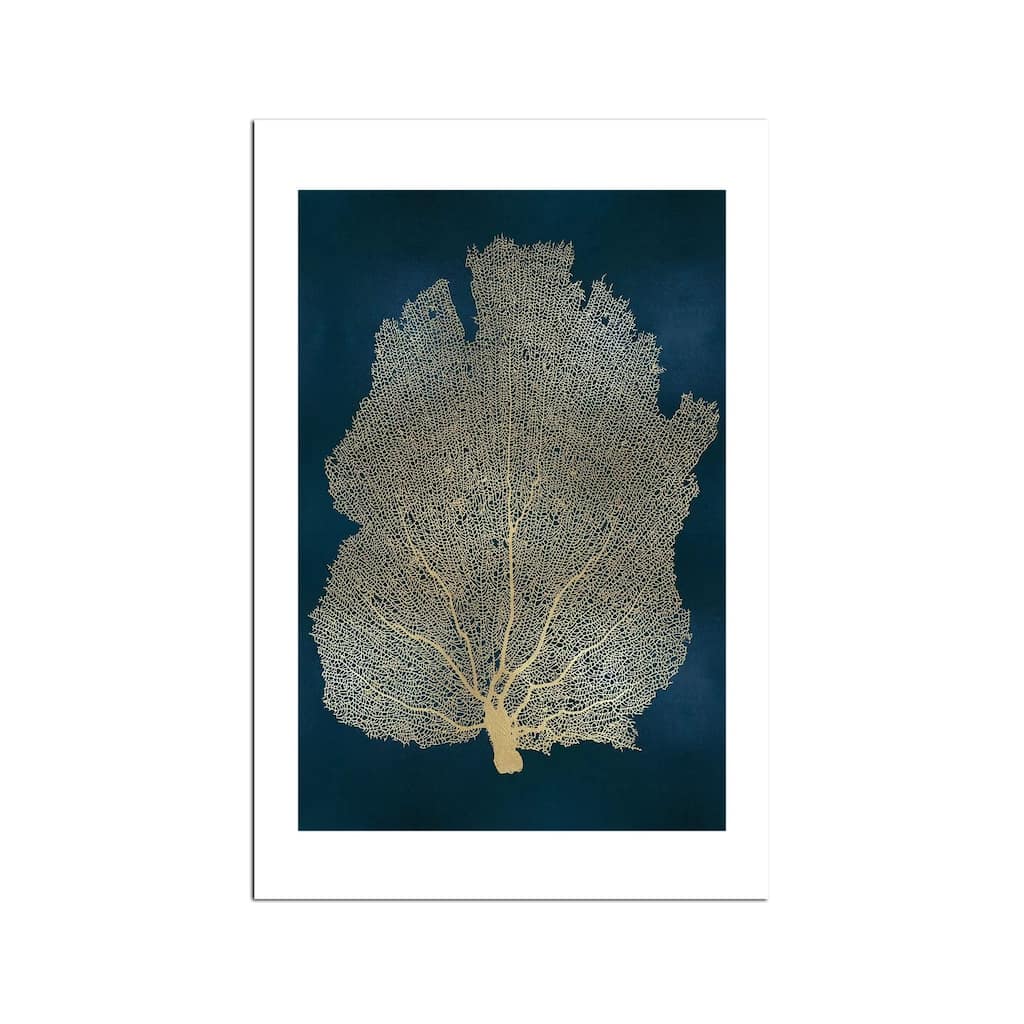 Sea Fan Gold on Teal I Fine Art by Melonie Miller - Multi