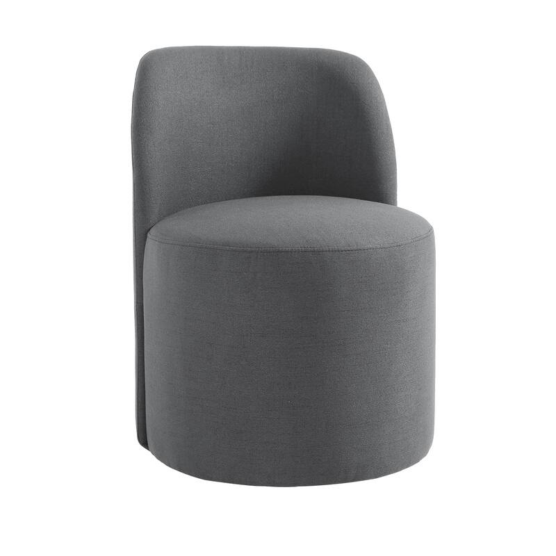 Modern Linen Upholstery Dining Chair Barrel Chair