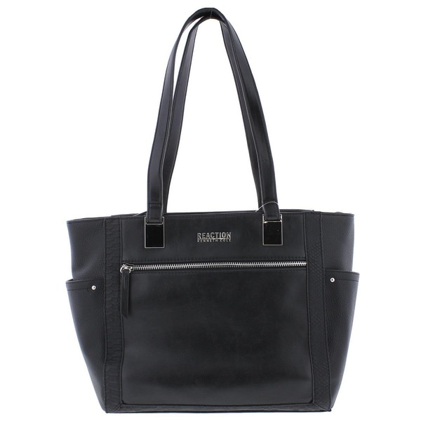 Kenneth Cole Reaction Womens Kay Tote Handbag Faux Leather Kenneth Cole Reaction Womens Kay Tote Handbag Faux Leather Embossed Medium