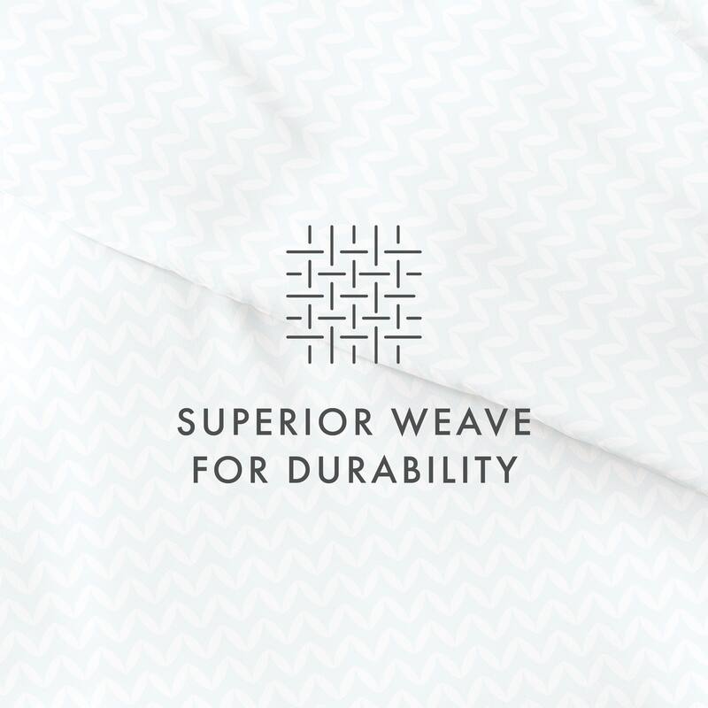 Becky Cameron 3 Piece Puffed Chevron Duvet Cover Set