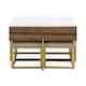 Modern Square Lift-Top Coffee Table Set with Storage & 4 Ottomans White & Walnut