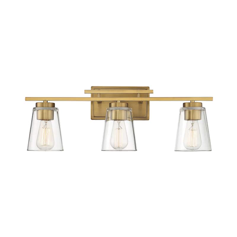Savoy House Calhoun 3 Light 24" Wide Bathroom Vanity Light - Warm Brass