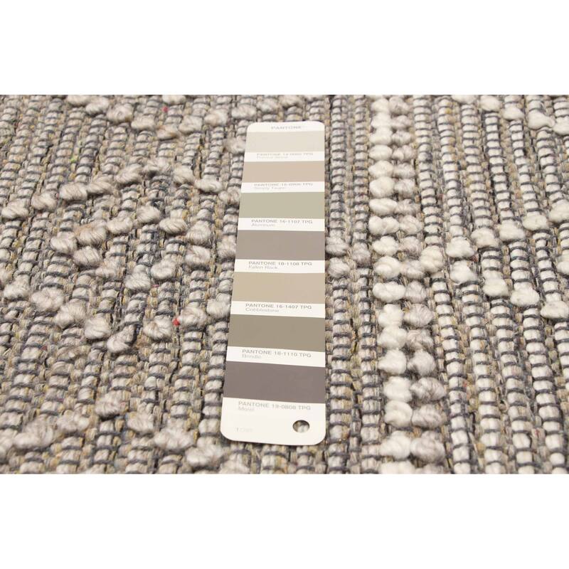 ECARPETGALLERY Braid weave Sienna Taupe Wool Rug - 5'1 x 8'6