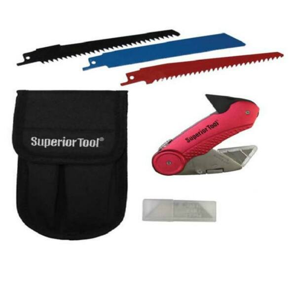 Superior Tool 37519 Plumbers Knife Kit Combination MultiTool, Stainless Steel Bed Bath