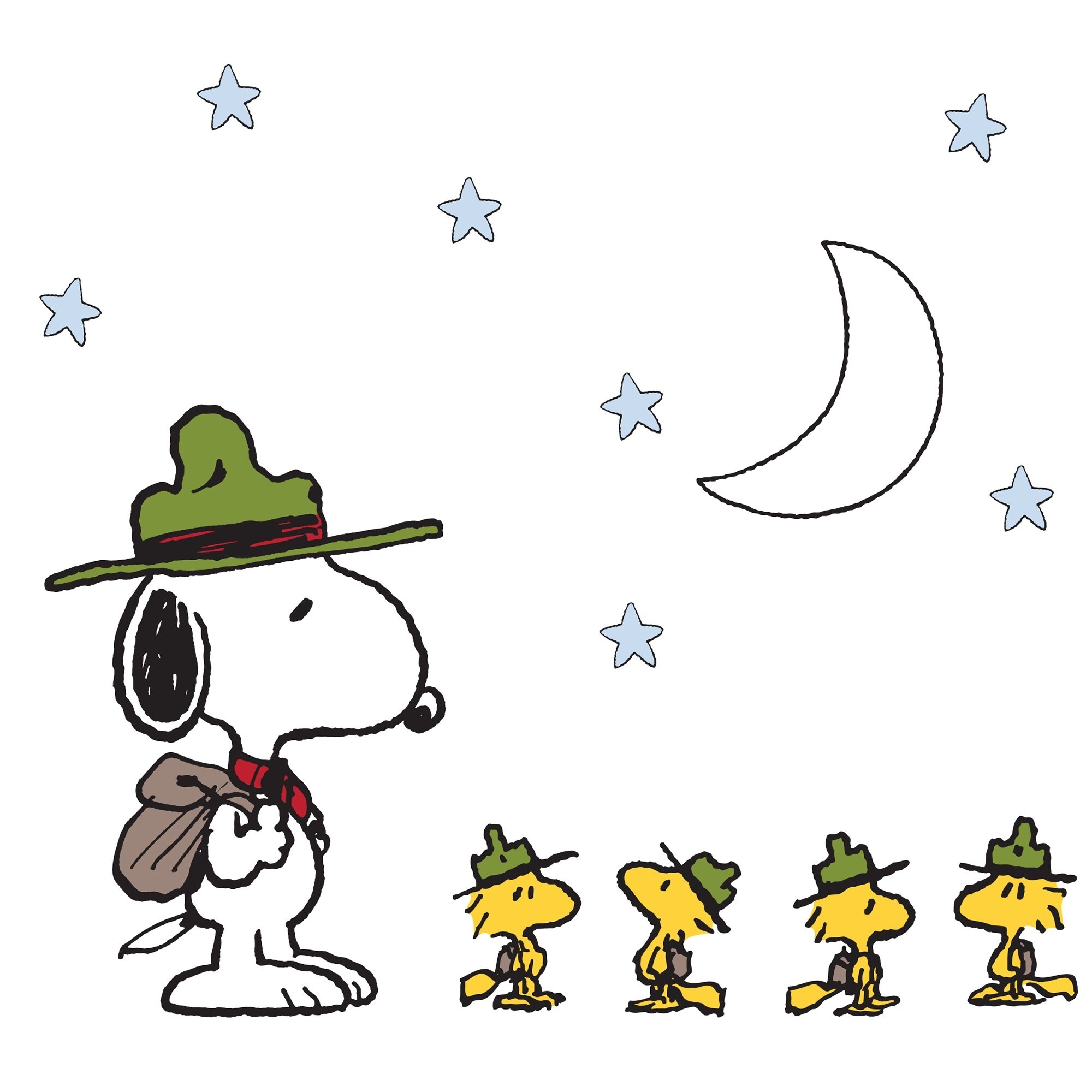 Shop Lambs Ivy Snoopy S Campout With Woodstock Celestial Wall Decals Appliques Overstock 23498172