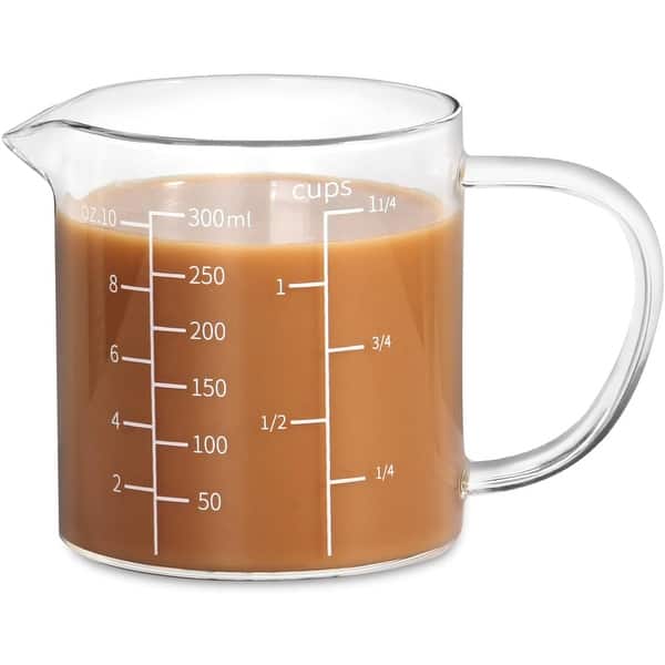 Glass Measuring Cup, 300ml (0.3 Liter) Borosilicate, V-Shaped Spout, 3  Scales - Bed Bath & Beyond - 41626955