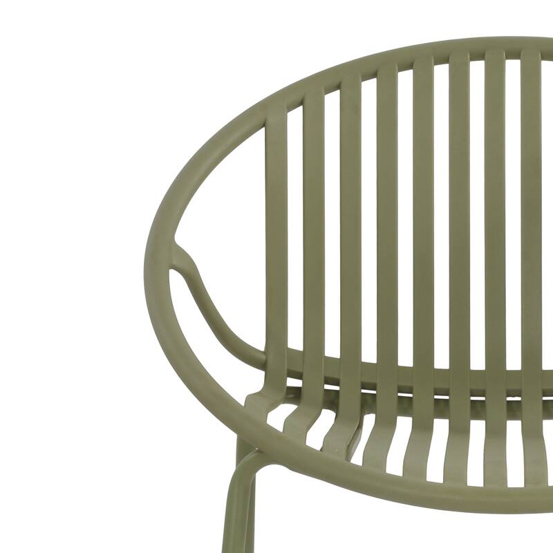 Christopher Knight Home - Emma Patio Outdoor Contemporary Plastic Stackable Dining Chairs