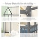 preview thumbnail 17 of 17, Twin Size Floor Wooden Bed with House Roof Frame and Safety Guardrails