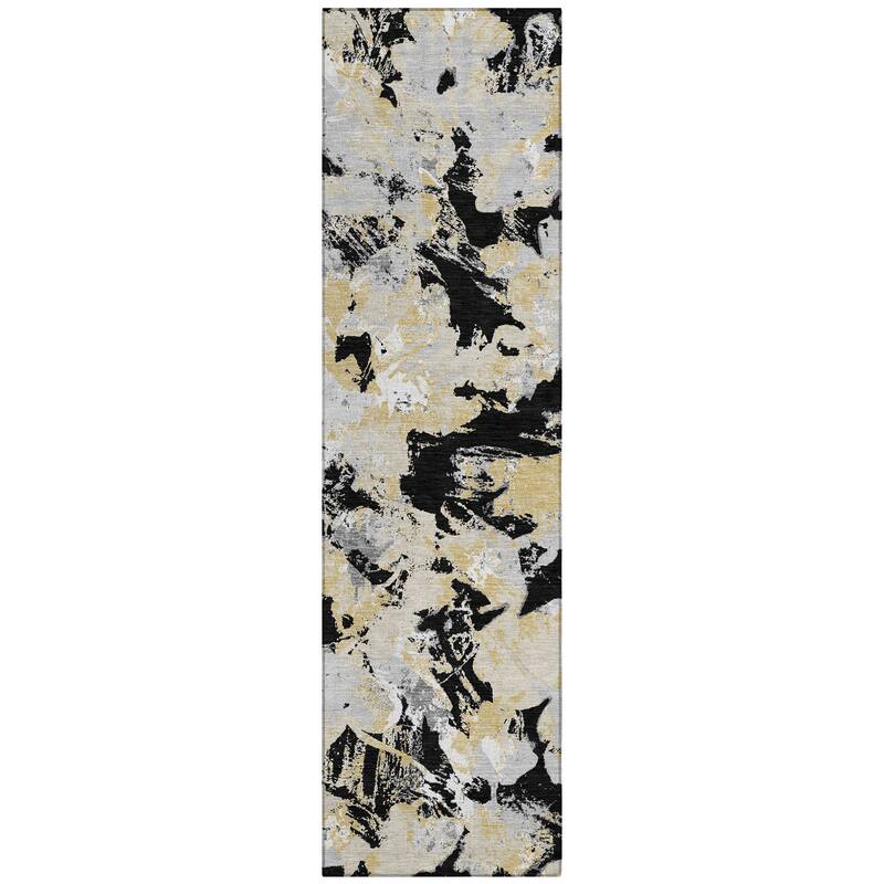 Machine Washable Indoor/ Outdoor Chantille Abstract Contemporary Rug